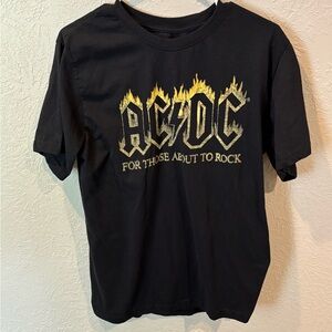 AC/DC Black and Yellow Short Sleeve Tee